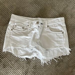 Rag & Bone white denim shorts size 25